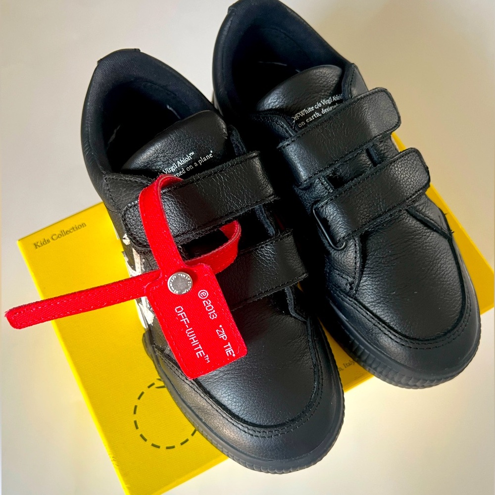Off-White Kids Vulcanized Velcro Sneakers Black/White